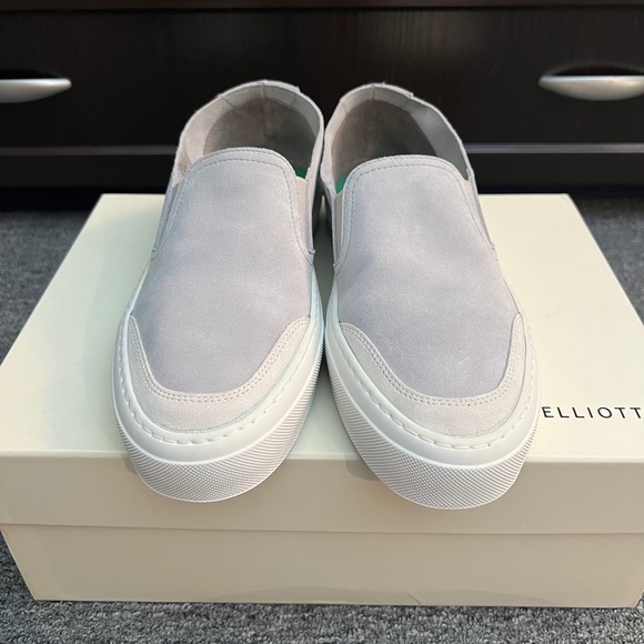 JOHN ELLIOTT Moon Grey Haze Low-Top Seude Slip-On Sneakers 41 NIB 9.5 10 - Picture 2 of 13